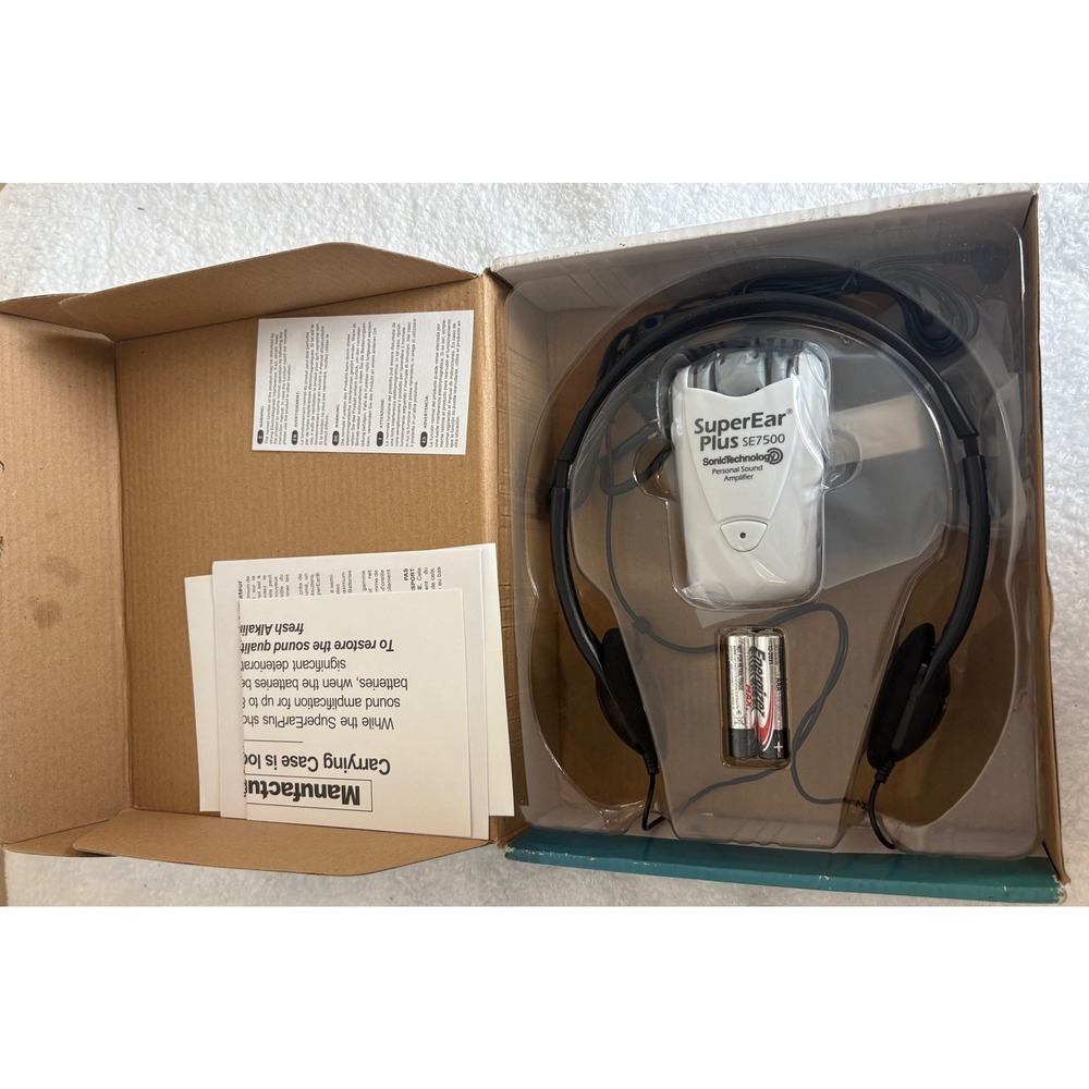 SuperEar Plus SE7500 Personal Sound Amplifier Sonic Technology Hearing Assist